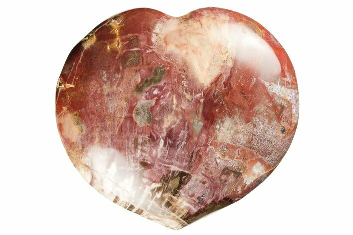 Polished Triassic Petrified Wood Heart - Madagascar #194892